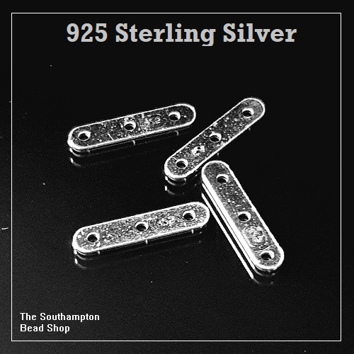 925 Silver 3-Hole Spacer Bar
